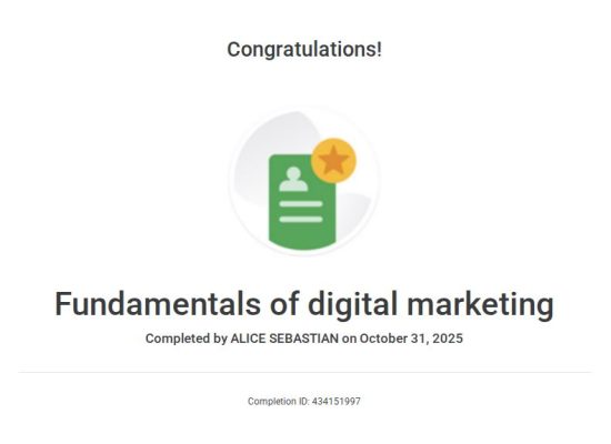 Fundamentals of digital marketing
